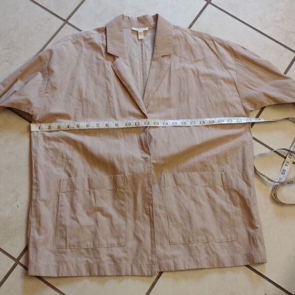 Eileen Fisher Organic Linen blend oversized blazer jacket size M - Picture 7 of 9